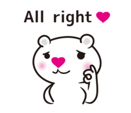 white bear LOVE sticker #6808981