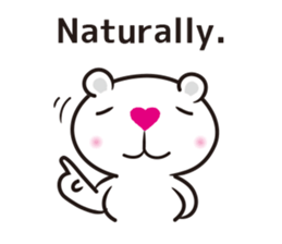 white bear LOVE sticker #6808984