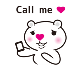 white bear LOVE sticker #6808986