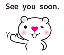 white bear LOVE sticker #6808987