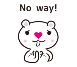 white bear LOVE sticker #6808988