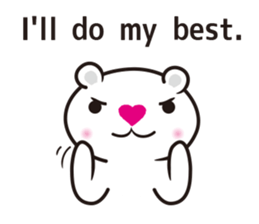 white bear LOVE sticker #6808996