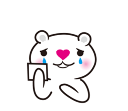 white bear LOVE sticker #6808997
