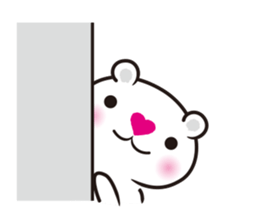 white bear LOVE sticker #6808998