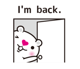 white bear LOVE sticker #6808999