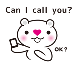 white bear LOVE sticker #6809003