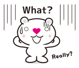 white bear LOVE sticker #6809004