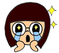 meganegirl hagutan sticker #6811049