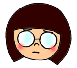 meganegirl hagutan sticker #6811051