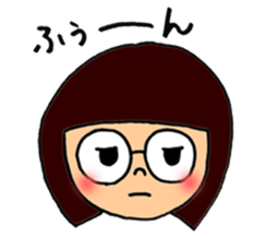 meganegirl hagutan sticker #6811052