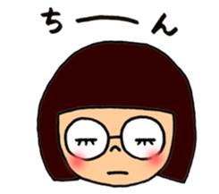 meganegirl hagutan sticker #6811054