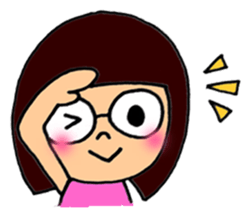 meganegirl hagutan sticker #6811057