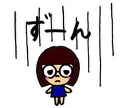 meganegirl hagutan sticker #6811059