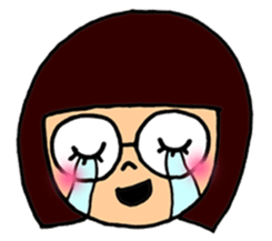 meganegirl hagutan sticker #6811060