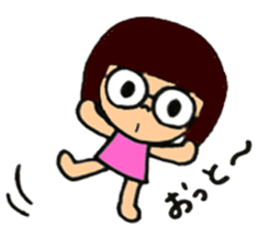 meganegirl hagutan sticker #6811061