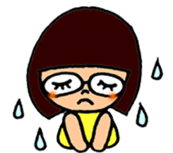 meganegirl hagutan sticker #6811064