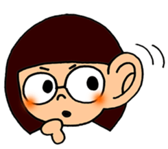 meganegirl hagutan sticker #6811066