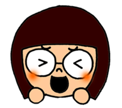 meganegirl hagutan sticker #6811068