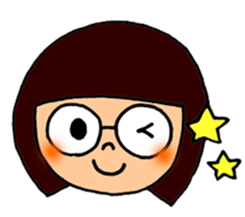 meganegirl hagutan sticker #6811069