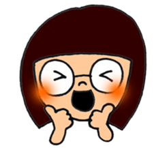 meganegirl hagutan sticker #6811072