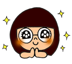 meganegirl hagutan sticker #6811075