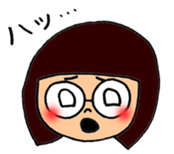 meganegirl hagutan sticker #6811081