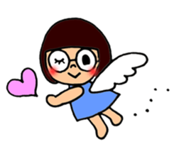 meganegirl hagutan sticker #6811086