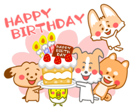 Sticker of dog and chick sticker #6811141