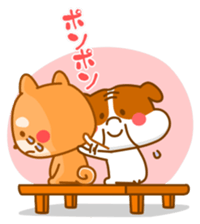 Sticker of dog and chick sticker #6811173