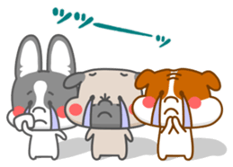 Sticker of dog and chick sticker #6811177