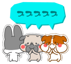 Sticker of dog and chick sticker #6811181