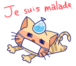 Cats in French sticker #6811921