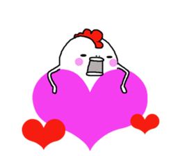 Humorous chicken Hirosima dialect sticker #6813879