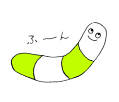 pretty worm sticker sticker #6814516