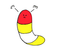 pretty worm sticker sticker #6814517