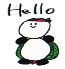 Tonton;a panda turtle sticker #6816796