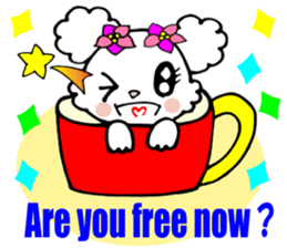 Lovely puppy 1 Spoilt Maltese English sticker #6816843