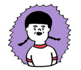 Three people of the gym suit2 sticker #6817552