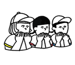 Three people of the gym suit2 sticker #6817561