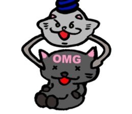 Japanese Cosplay Cat, Russianblue RB2.1 sticker #6817763