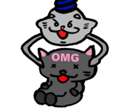 Japanese Cosplay Cat, Russianblue RB2.1 sticker #6817763