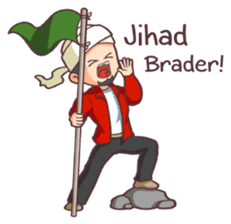 Aa Bim The Happy Moslem sticker #6819796