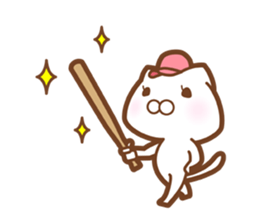 Re:The white cat which plays sports sticker #6820644