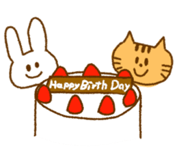 My  cat and rabbit sticker #6822327