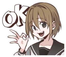 Sailor fuku girl Sticker Miki sticker #6822808