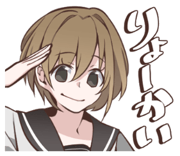 Sailor fuku girl Sticker Miki sticker #6822809