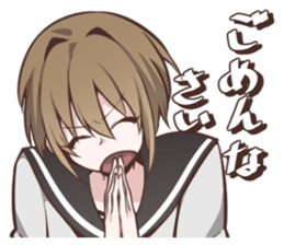 Sailor fuku girl Sticker Miki sticker #6822818