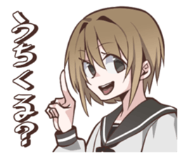 Sailor fuku girl Sticker Miki sticker #6822846