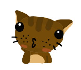 Chocolate-Brownie Cat sticker #6822936