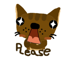 Chocolate-Brownie Cat sticker #6822944